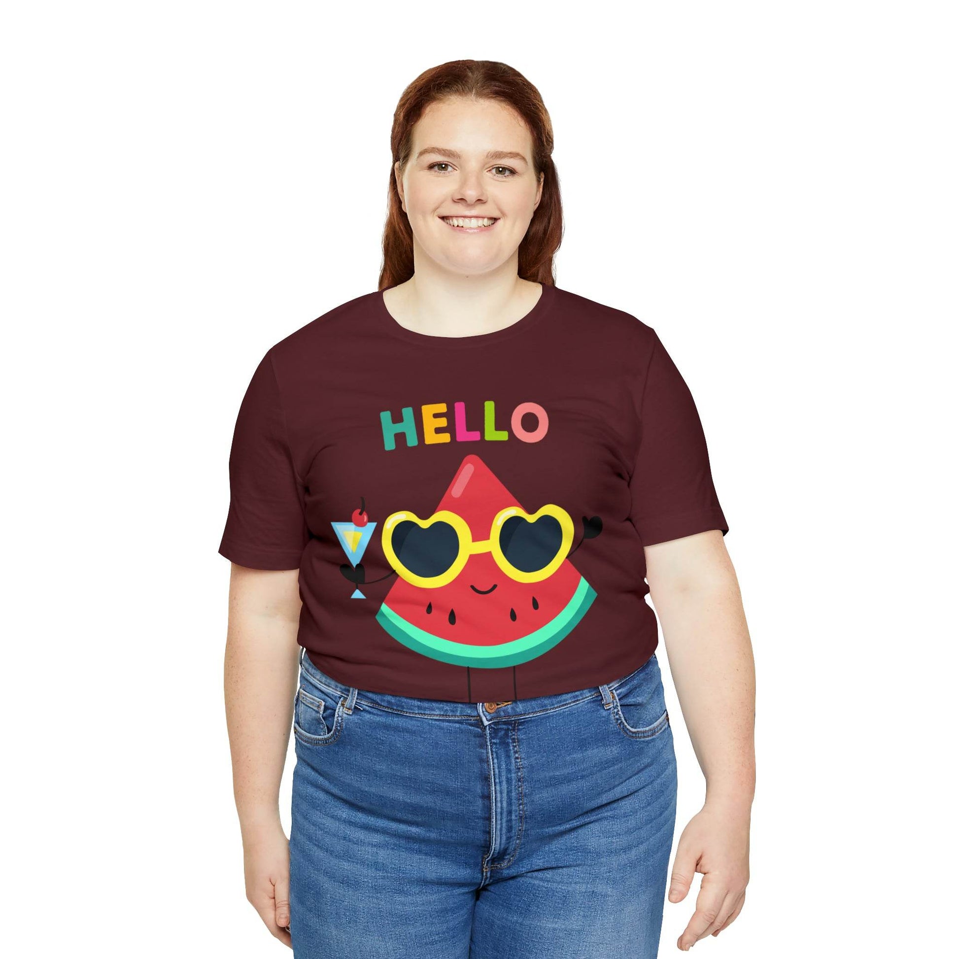 Hello Summer Shirt, Funny Summer Casual Top Tee,Unisex Summer Tshirt Ladies - Giftsmojo