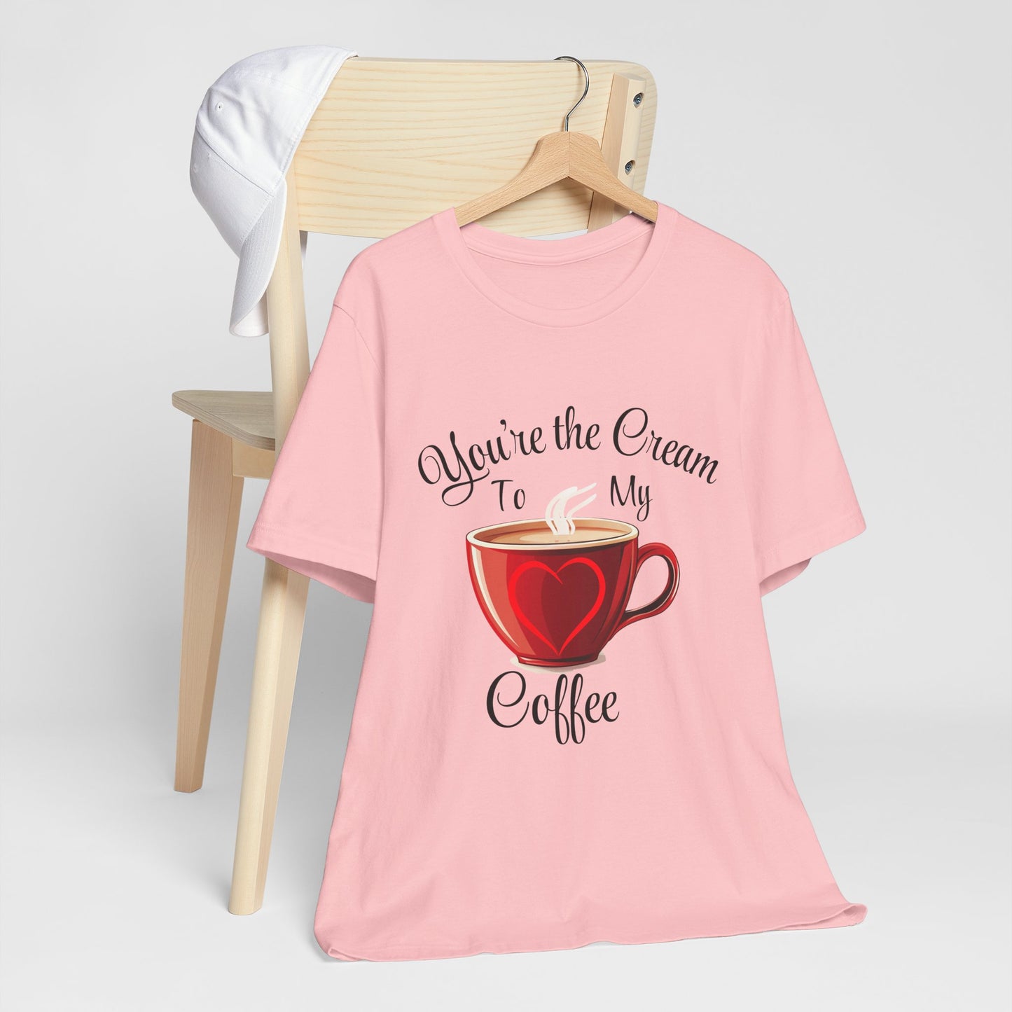 Funny Valentine's Day Unisex Tee - Cream To My Coffee Design