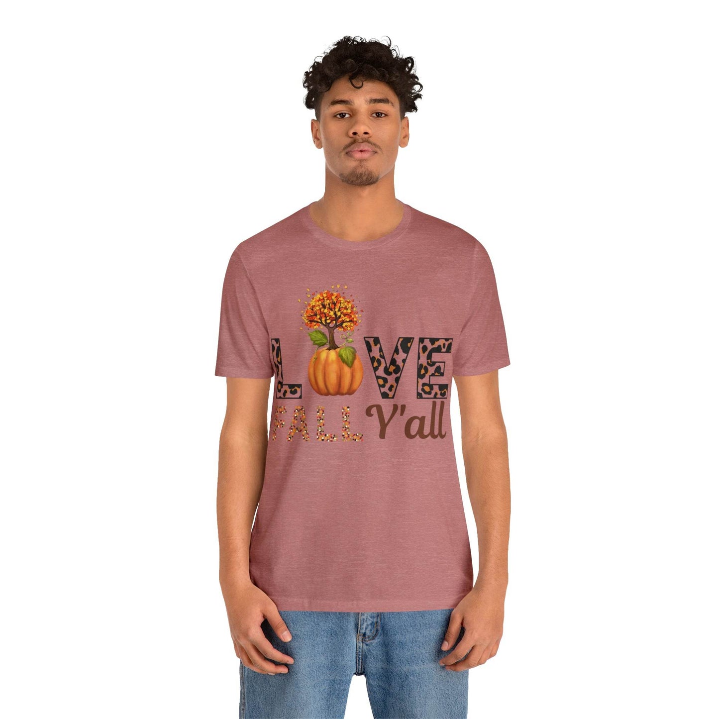 Leopard Print Love Fall Y'all shirt, Autumn Shirt, Fall shirt, Fall Gift - Giftsmojo