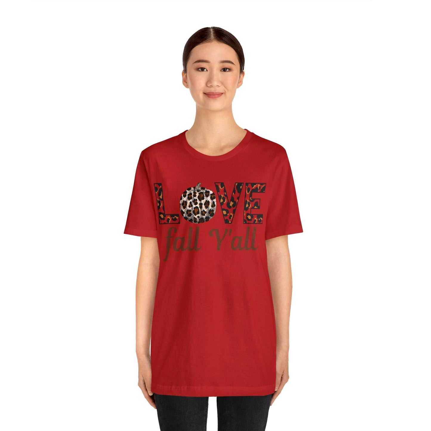Leopard Print Love Fall Y'all Love Fall shirt Fall lover gift - Giftsmojo