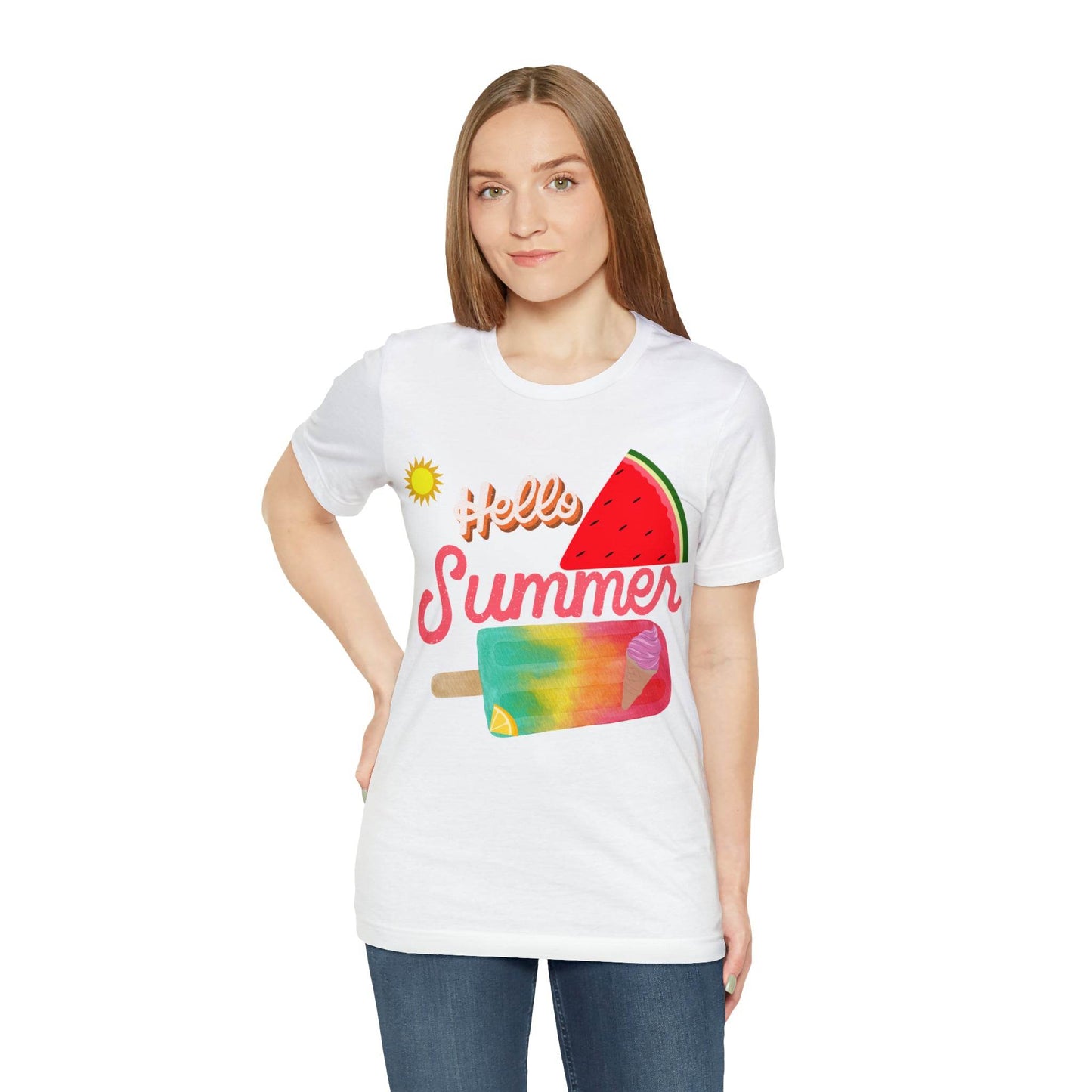 Hello Summer Shirt, Hello Summer, Summer shirts for women and men, Funny Shirt, Summer Vibes, Trendy Fashion, Summertime Fun - Giftsmojo