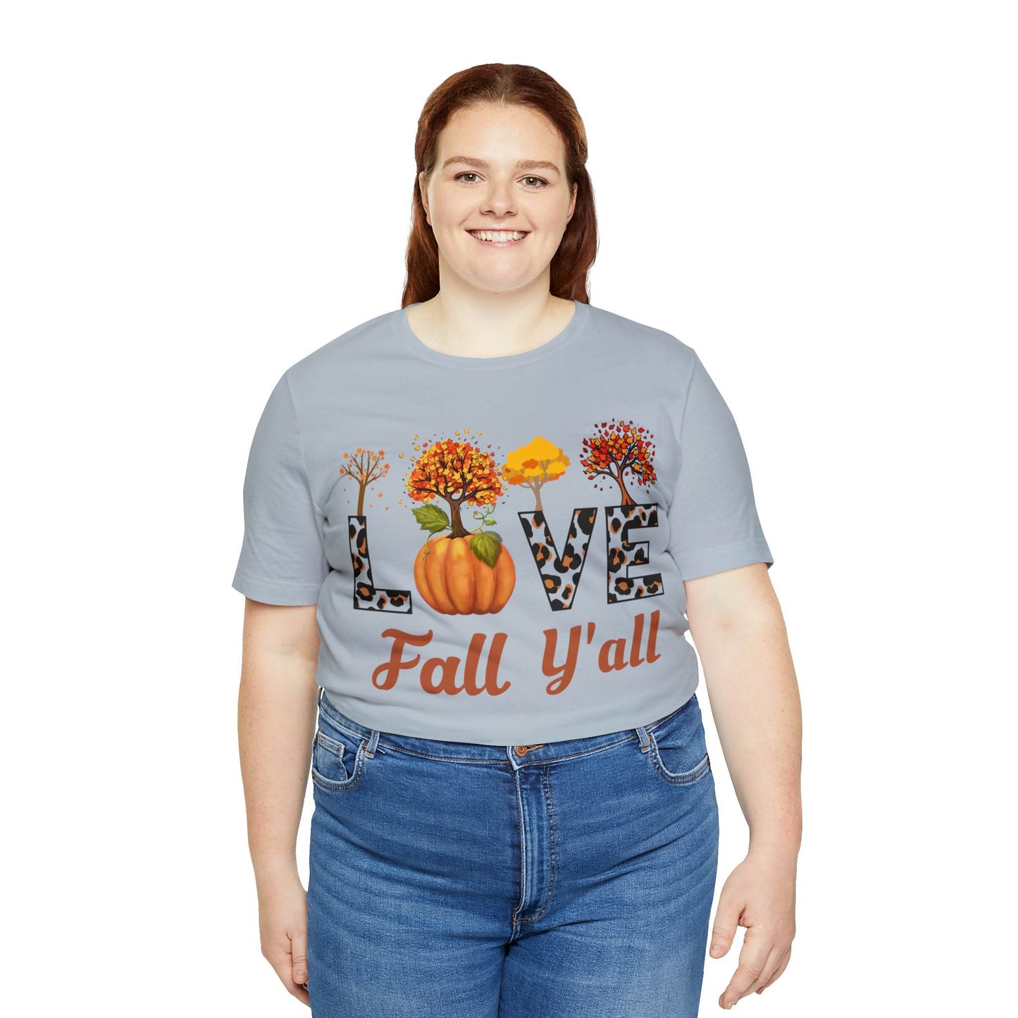 Leopard Print Love Fall Y'all, Fall shirt, Fall lover gift, Nature lover gift. - Giftsmojo