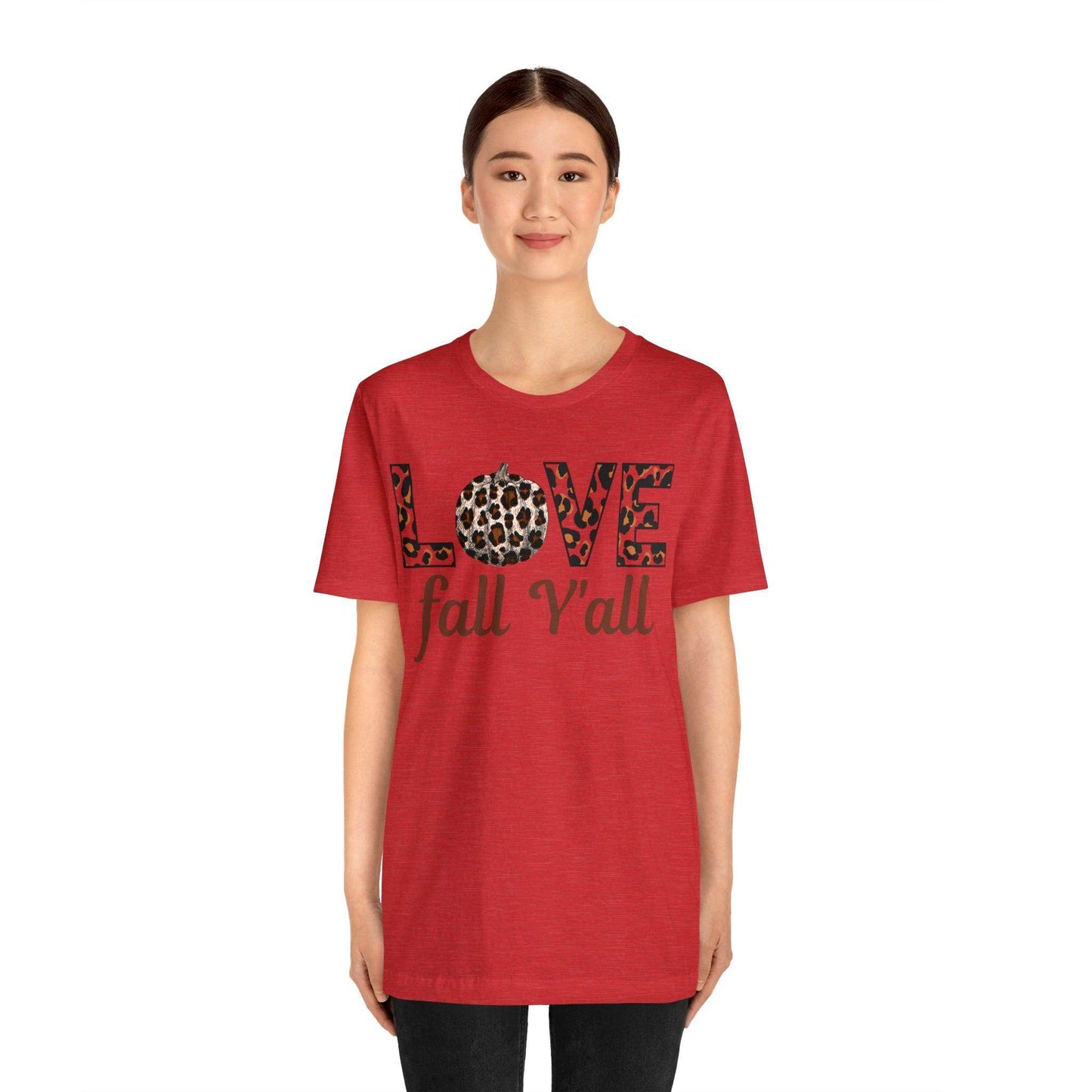 Leopard Print Love Fall Y'all Love Fall shirt Fall lover gift - Giftsmojo