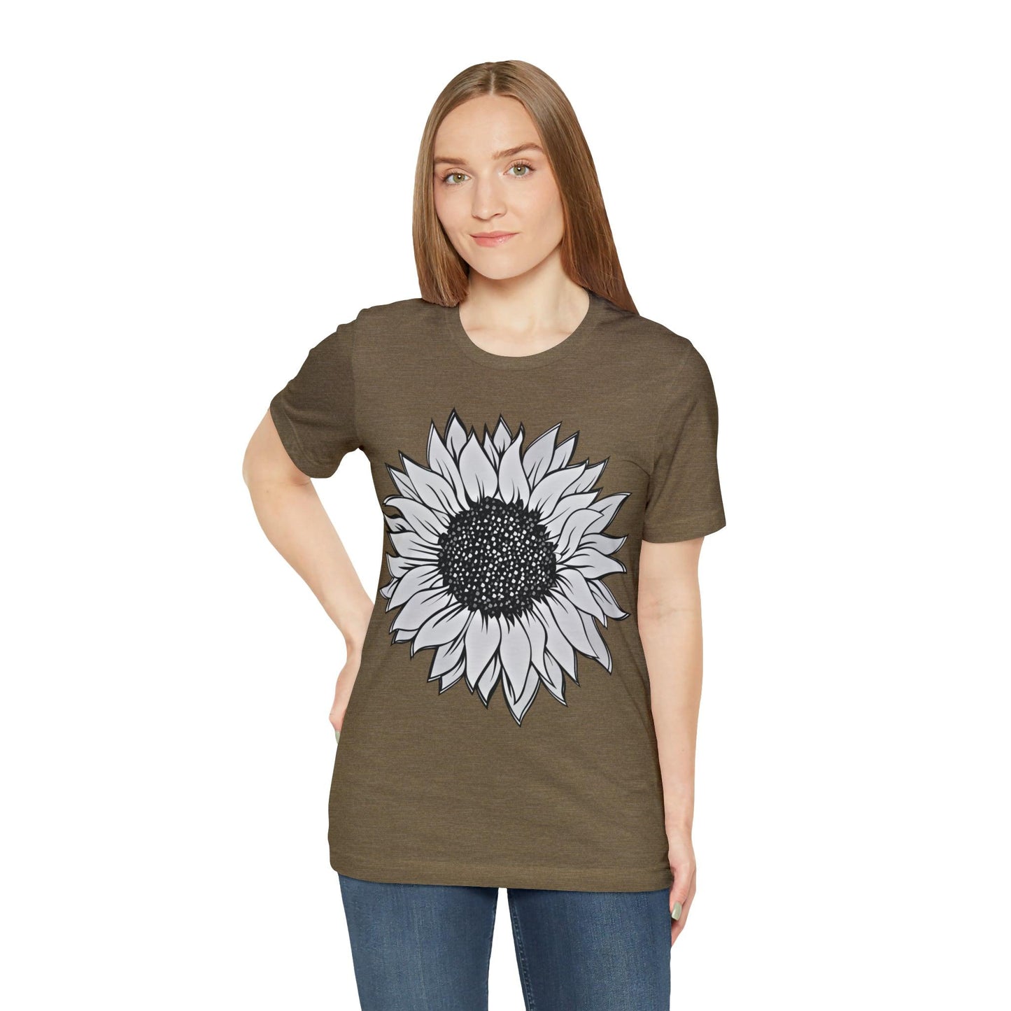 Sunflower Shirt, Floral Tee Shirt, Flower Shirt, Garden Shirt, Womens Fall Summer Shirt Sunshine Tee, Gift for Gardener, Nature love