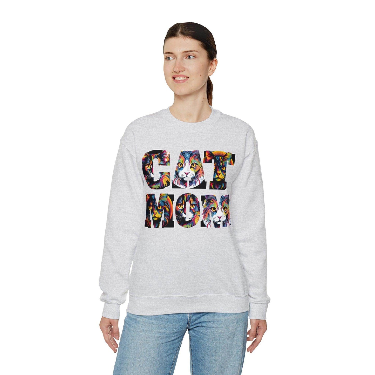 Vintage Cat Sweatshirt Cat Mom Sweatshirt Cat Crewneck Sweatshirt Cat Mom Gift Cat Lover Gift Animal Lover Cat Mama Shirt Cat Lover Sweater - Giftsmojo