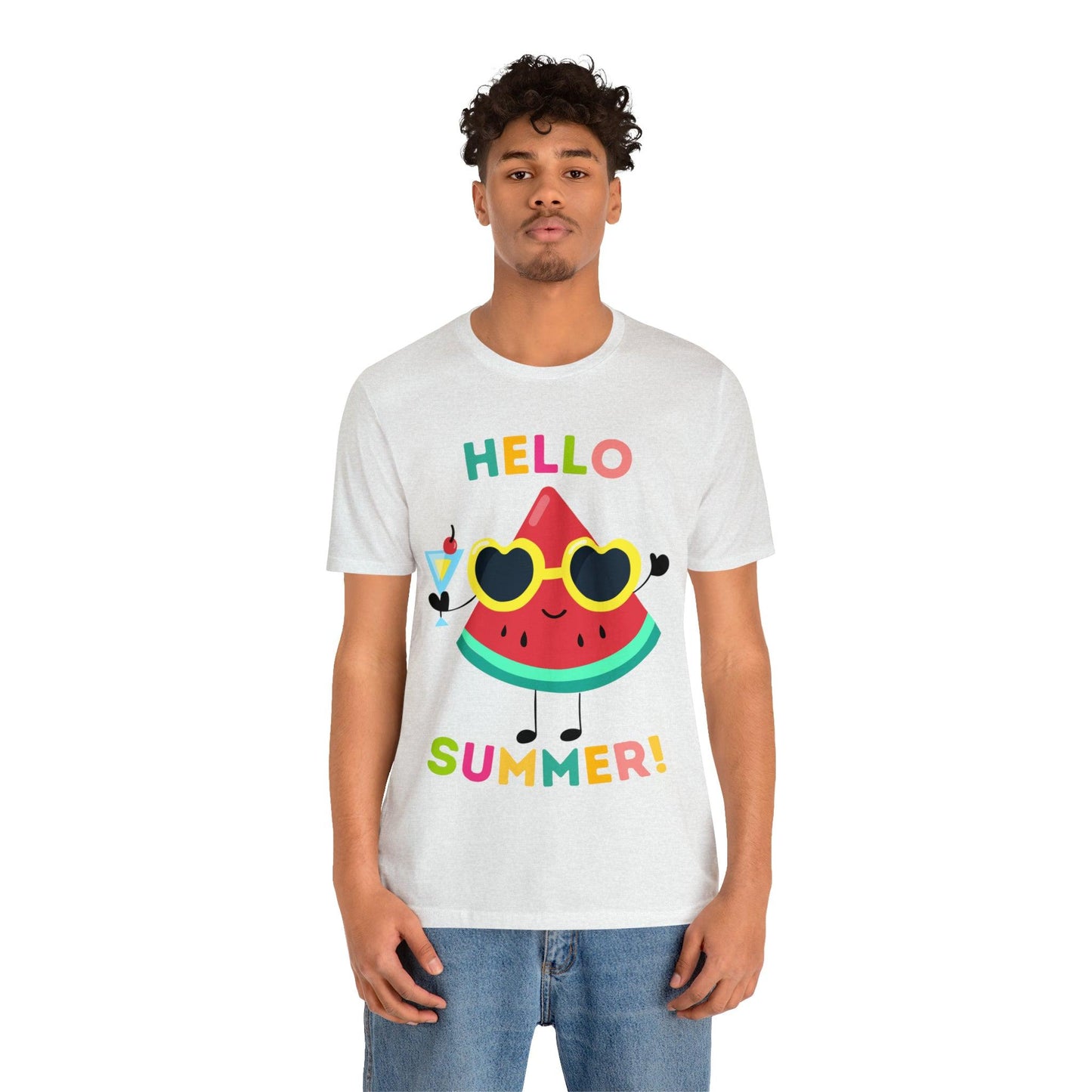 Hello Summer Shirt, Funny Summer Casual Top Tee,Unisex Summer Tshirt Ladies