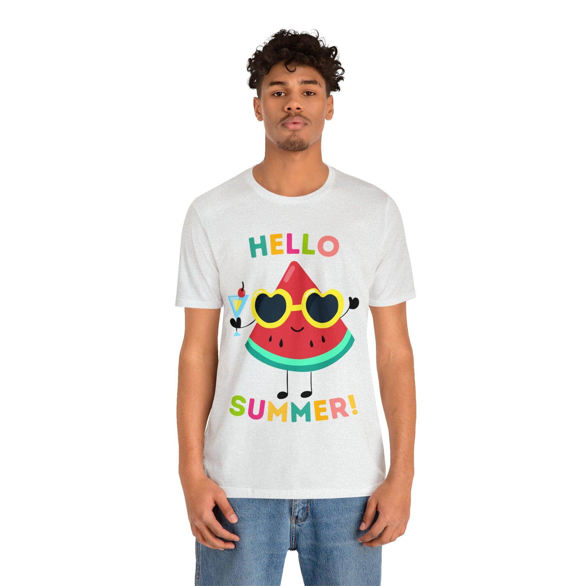 Hello Summer Shirt, Funny Summer Casual Top Tee,Unisex Summer Tshirt Ladies - Giftsmojo