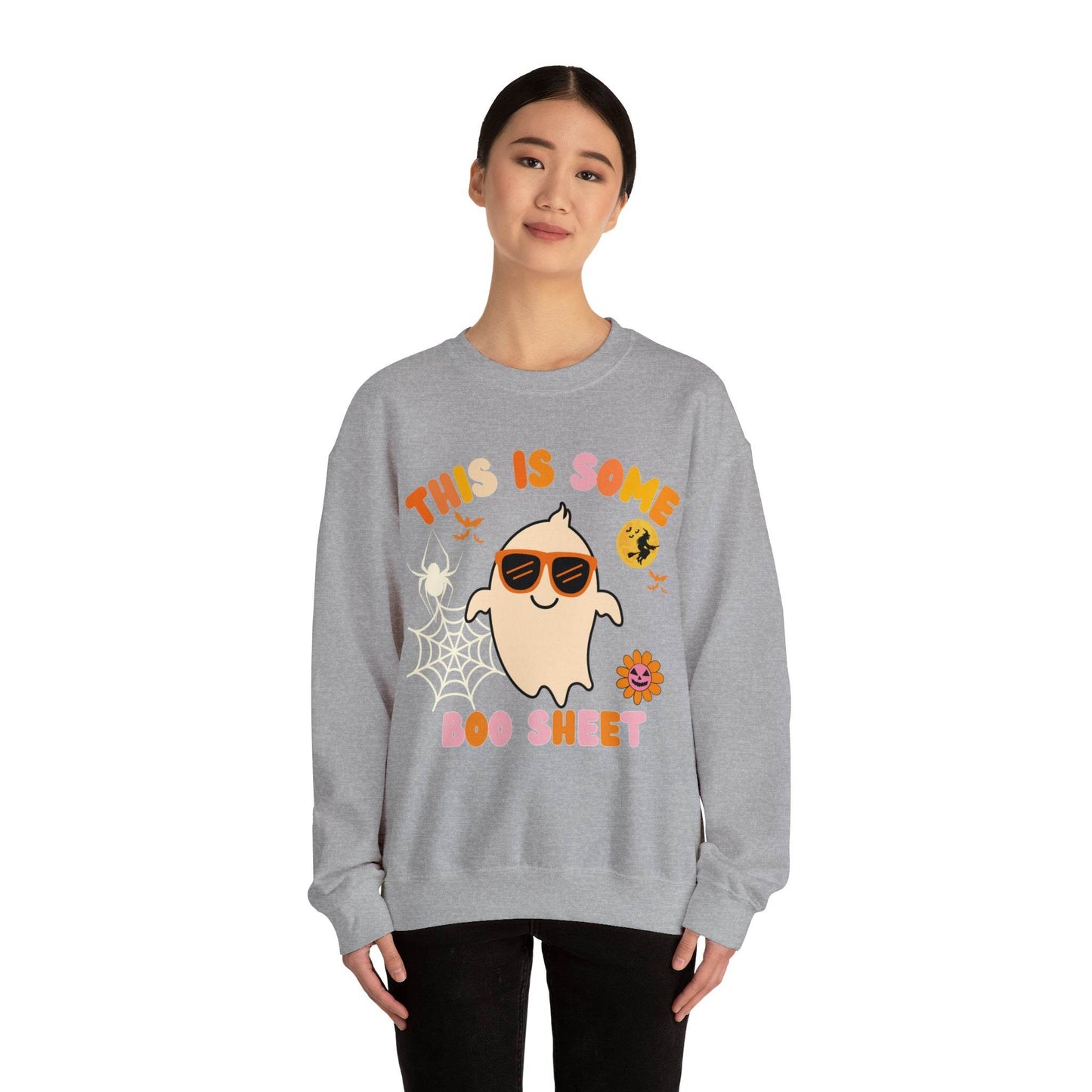 This Is Some Boo Sheet Ghost Sweatshirt Cute Ghost Sweatshirt Boo Ghost Sweatshirt Gift Shirt Funny Halloween Shirt Spooky Season Shirt - Giftsmojo
