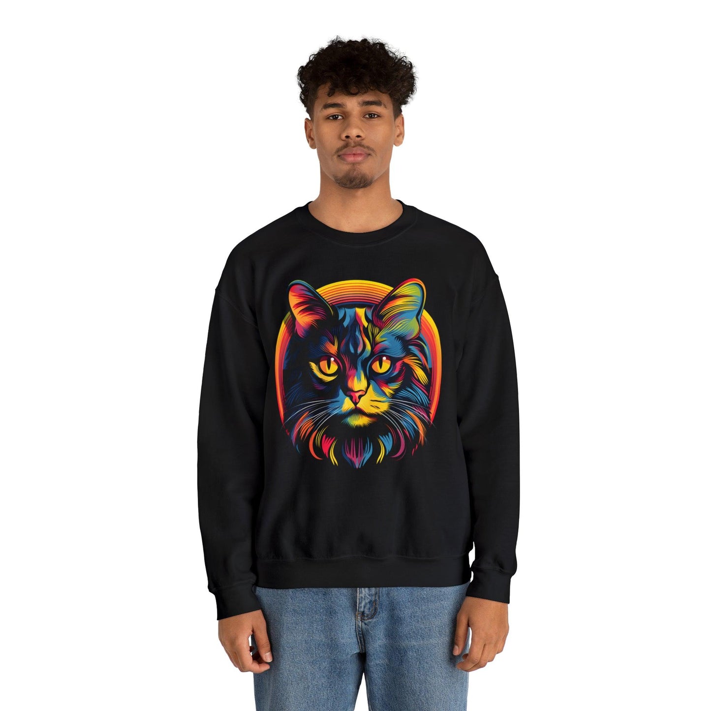 Vintage Cat Lover Sweater Retro Cat Sweatshirt Animal Lover Gift Cat Mom Gift Cat Lover Gift Cat Mom Sweatshirt Cat Crewneck Sweatshirt - Giftsmojo