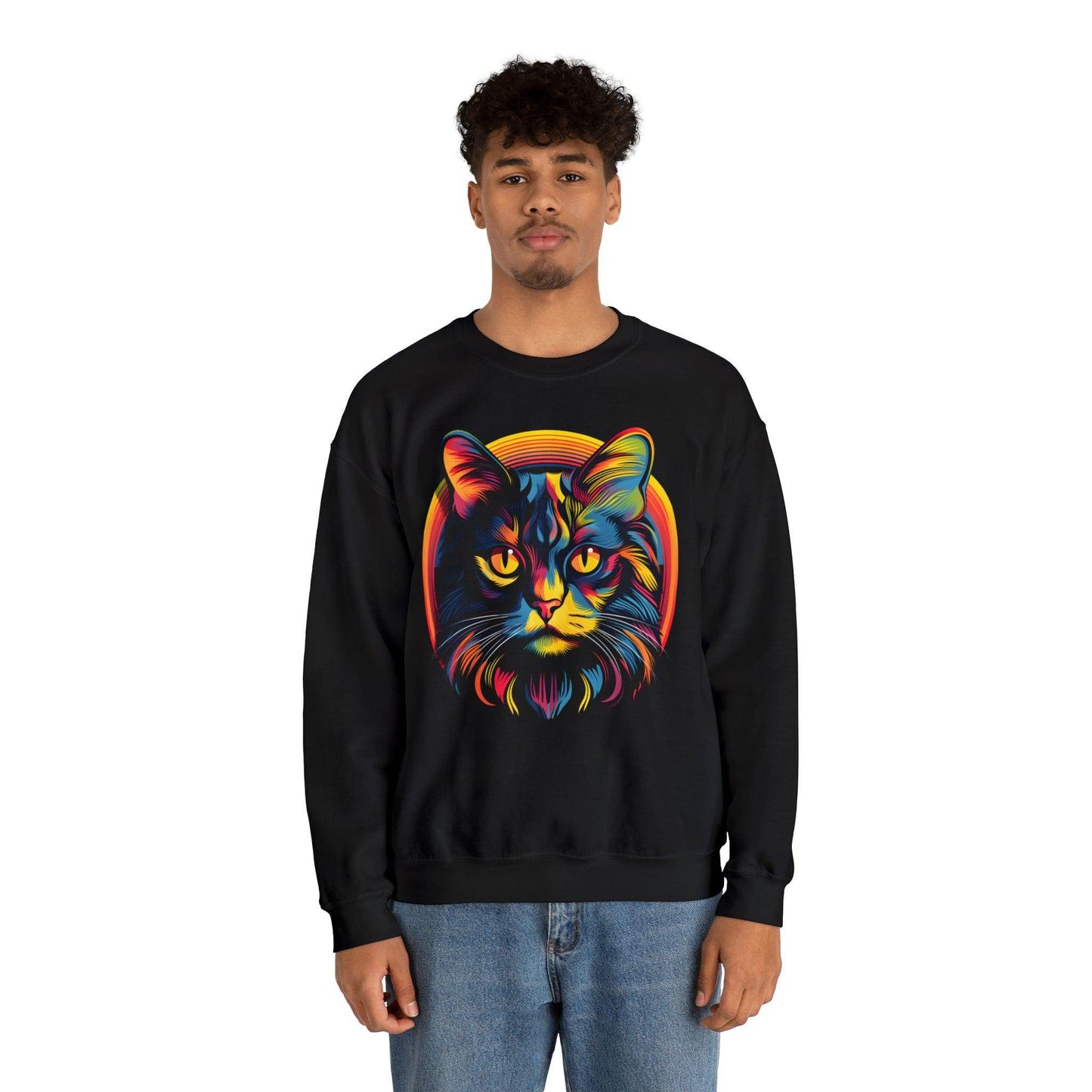 Vintage Cat Lover Sweater Retro Cat Sweatshirt Animal Lover Gift Cat Mom Gift Cat Lover Gift Cat Mom Sweatshirt Cat Crewneck Sweatshirt - Giftsmojo