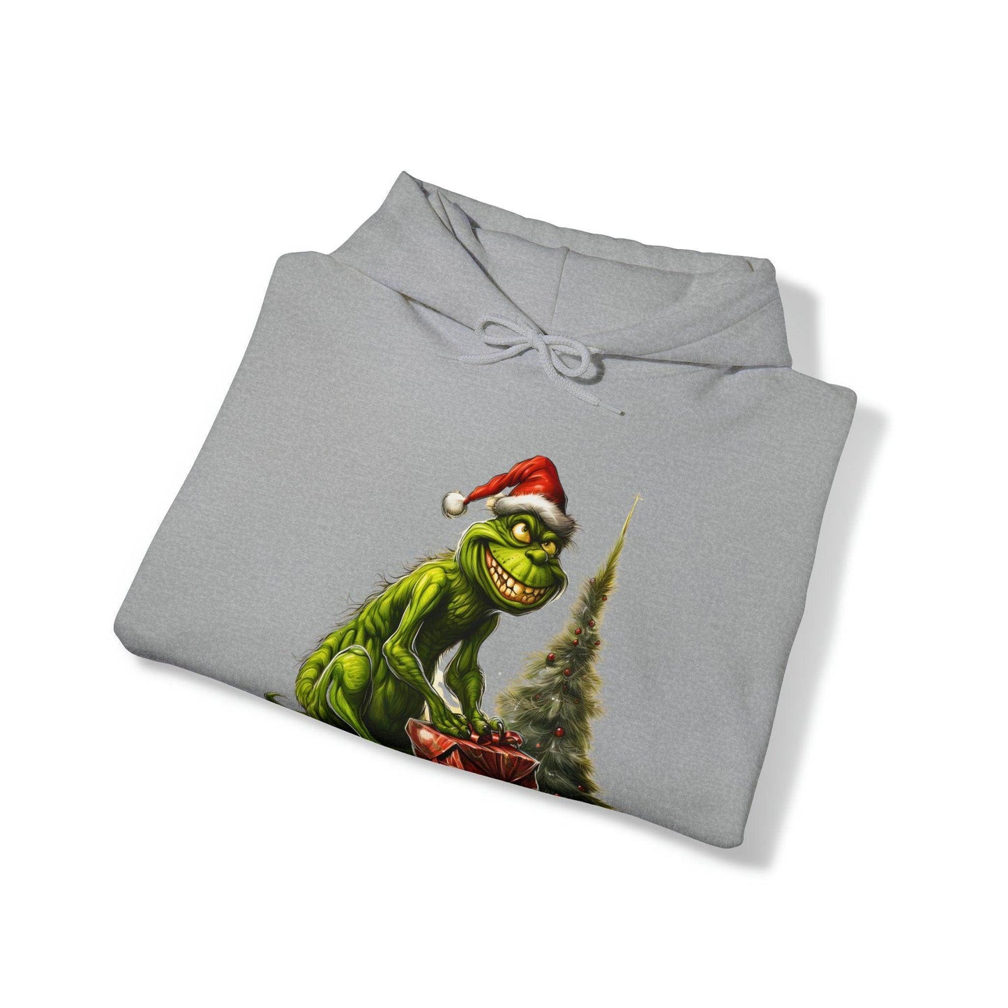 Grinch Hooded Sweatshirt Grinch Christmas Sweatshirt Christmas Sweater Truck Pullover Christmas Tree Sweat Pine Tree Pullover Grinch With a Mug - Giftsmojo