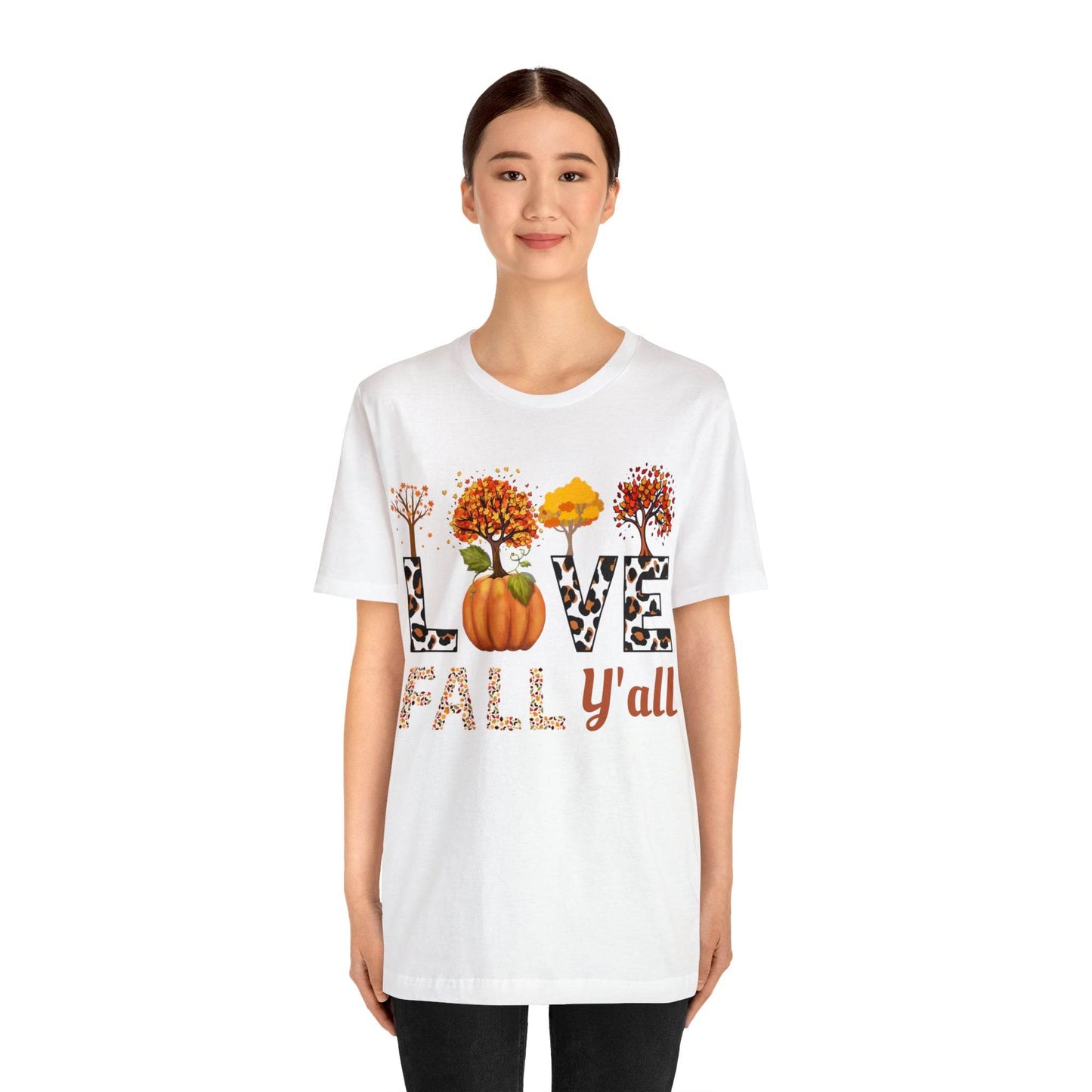 Leopard Print Love Fall Y'all, Fall shirt, Fall lover gift - Giftsmojo