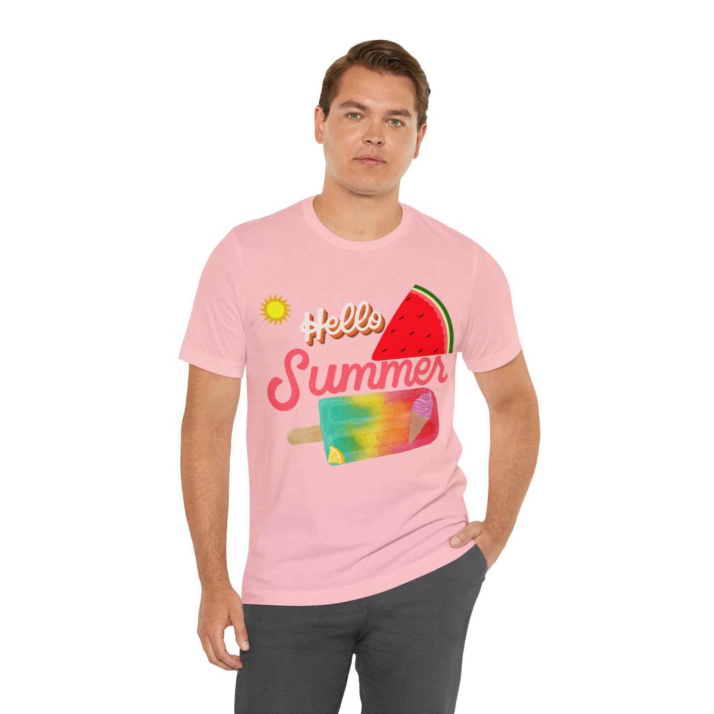 Hello Summer Shirt, Hello Summer, Summer shirts for women and men, Funny Shirt, Summer Vibes, Trendy Fashion, Summertime Fun - Giftsmojo