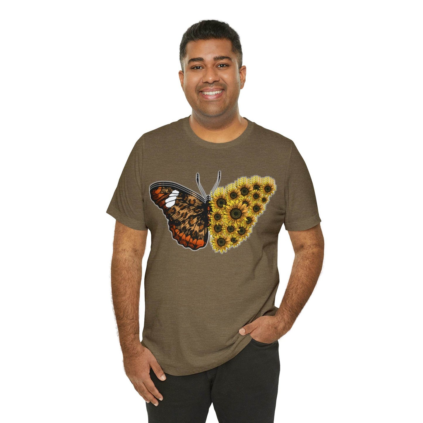 Butterfly Shirt, Sunflower Shirt, Insect Shirt Nature love T shirtFloral Tee Shirt, Flower Shirt, Garden Shirt, Womens Fall Summer shirt - Giftsmojo