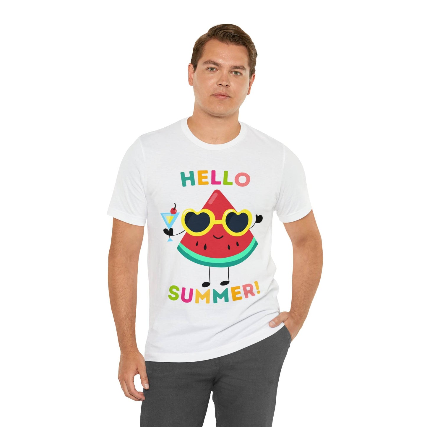 Hello Summer Shirt, Funny Summer Casual Top Tee,Unisex Summer Tshirt Ladies - Giftsmojo