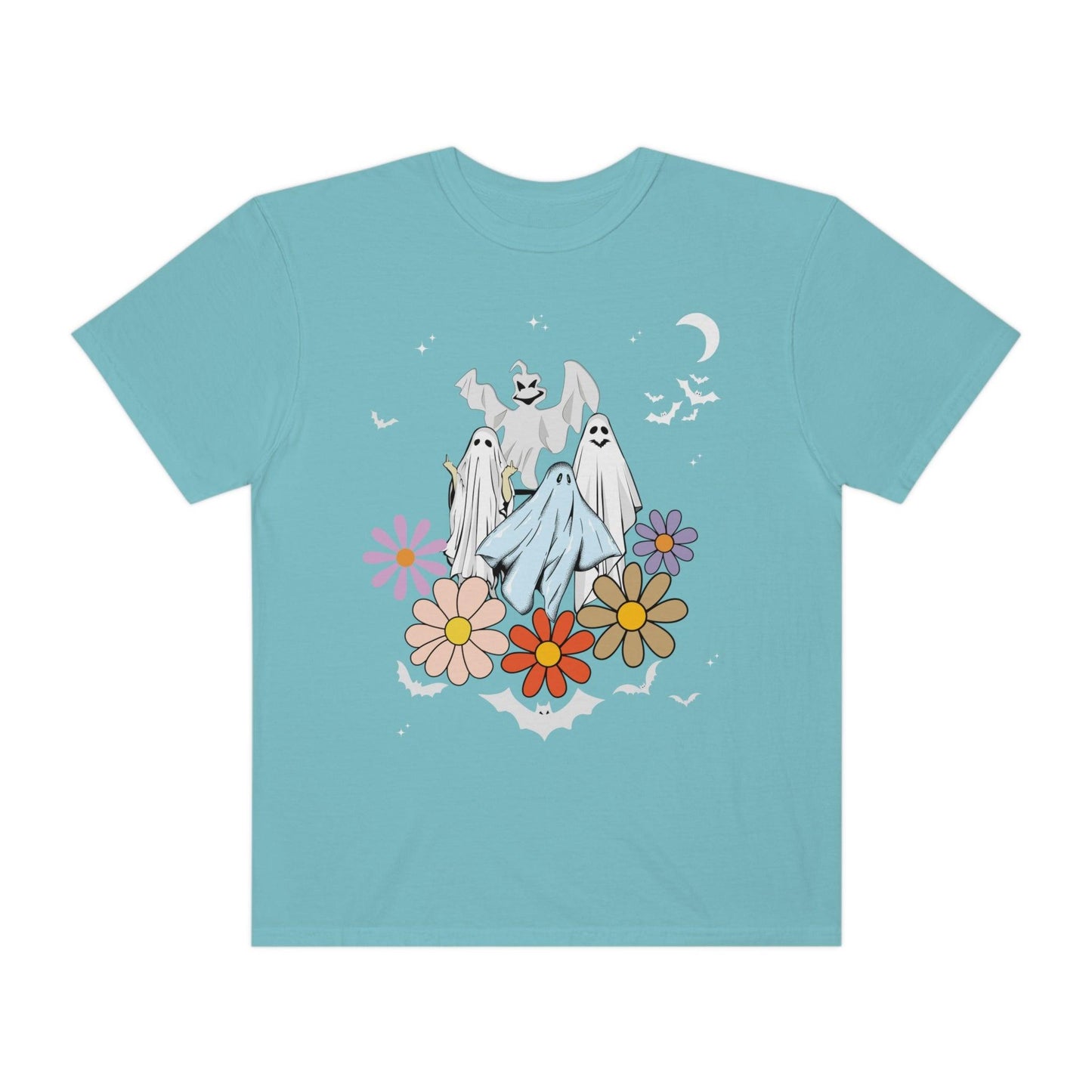 Retro Halloween Tshirt, Trick or Treat shirt, Vintage Shirt Halloween Shirt, floral Ghost Shirt