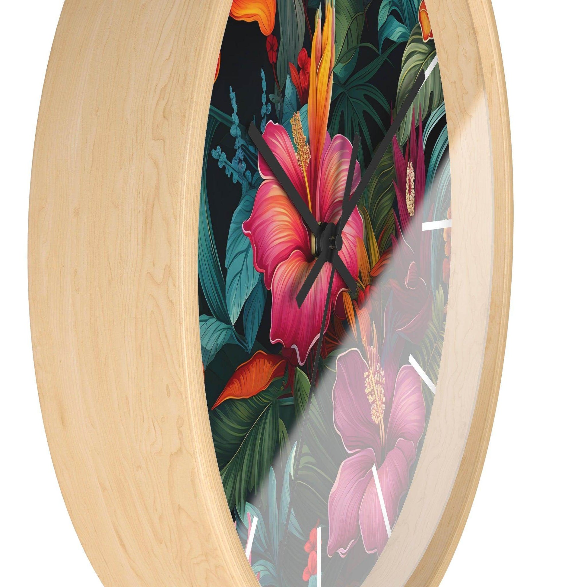 Wild Flower Wall Clock Flower Wall Clocks Home Clock Spring Clock Floral Clock Home Decor - Giftsmojo