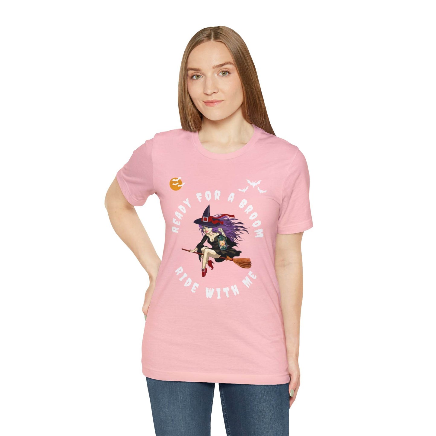 Ready for a Broom Ride with Me Halloween shirt, Witch shirt, Halloween tshirt, Halloween outfit, Work Halloween Costume - Giftsmojo