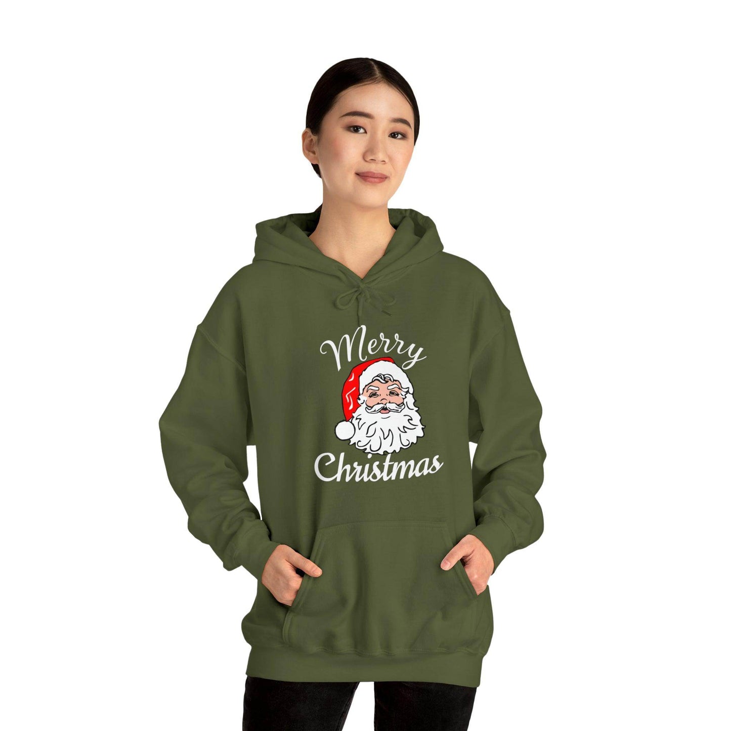 Santa Hoodie, Merry Christmas Hooded Sweatshirt, Christmas Shirt, Christmas Gift - Giftsmojo