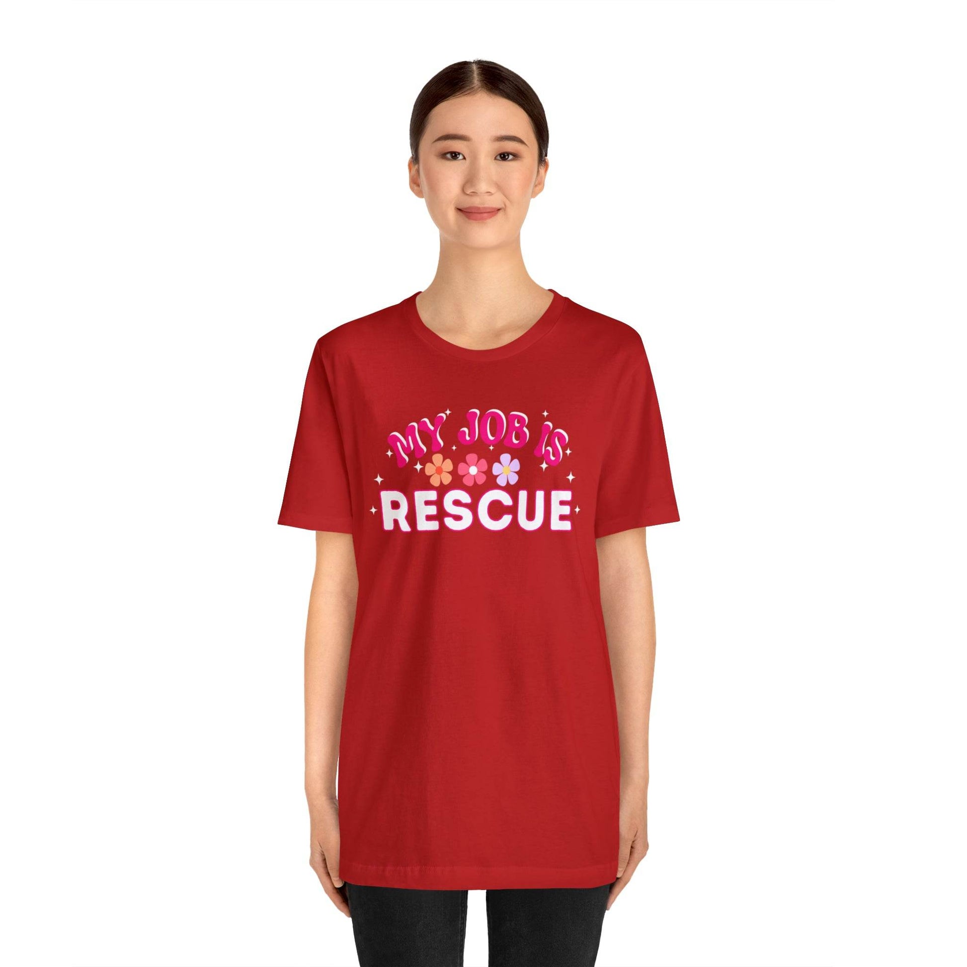 My Job is Rescue Shirt Firefighter Shirt Coast Guard Shirt Paramedic, Lifeguard, - Giftsmojo