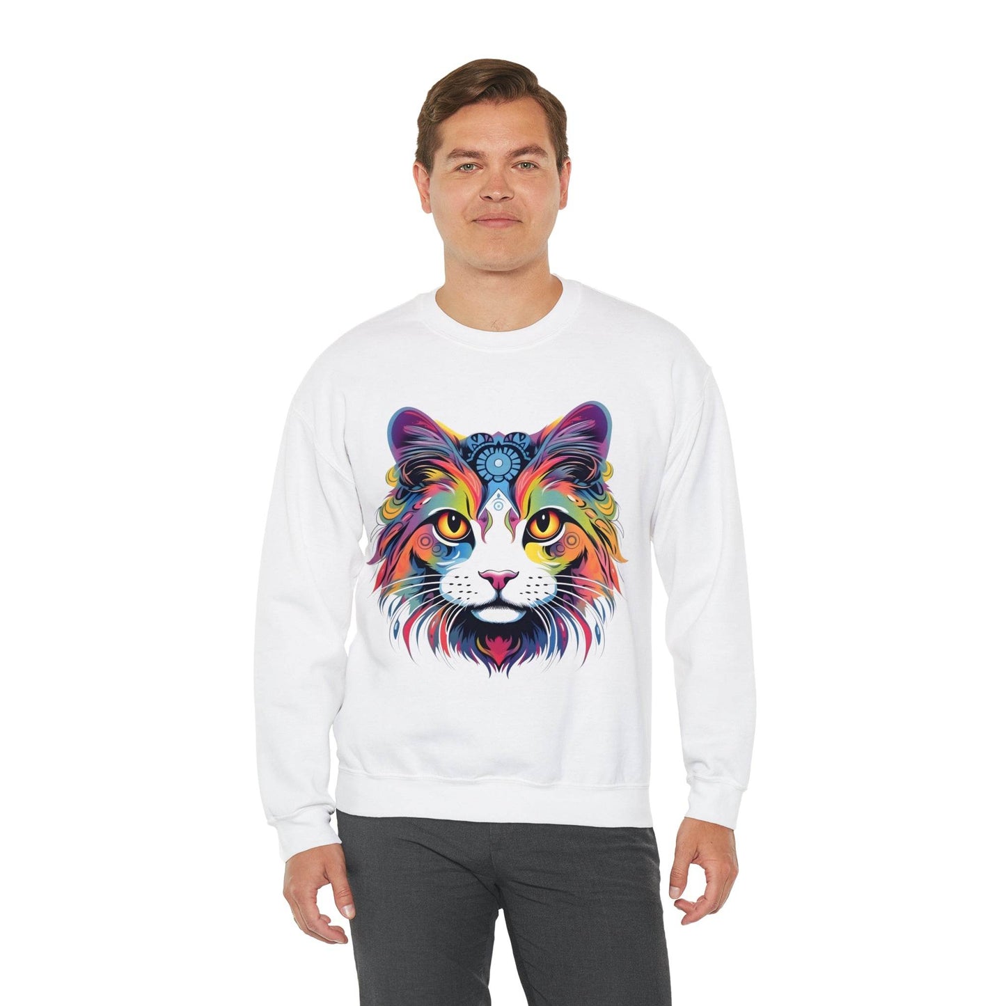 Vintage Cat Lover Sweater Animal Lover Gift Cat Mom Gift Cat Lover Gift Cat Mom Sweatshirt Retro Cat Sweatshirt Cat Crewneck Sweatshirt - Giftsmojo