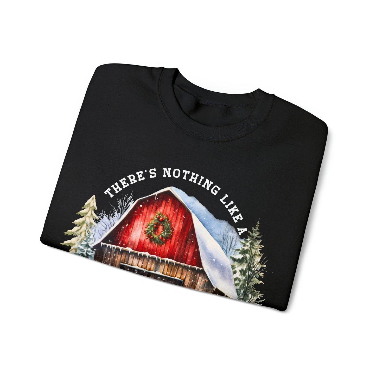 There's Nothing Like A Farmhouse Christmas Sweatshirt Christmas on The Farm Sweatshirt Mooey Christmas Farm Sweatshirt Christmas Sweater Trendy Christmas Shirt Farmers - Giftsmojo