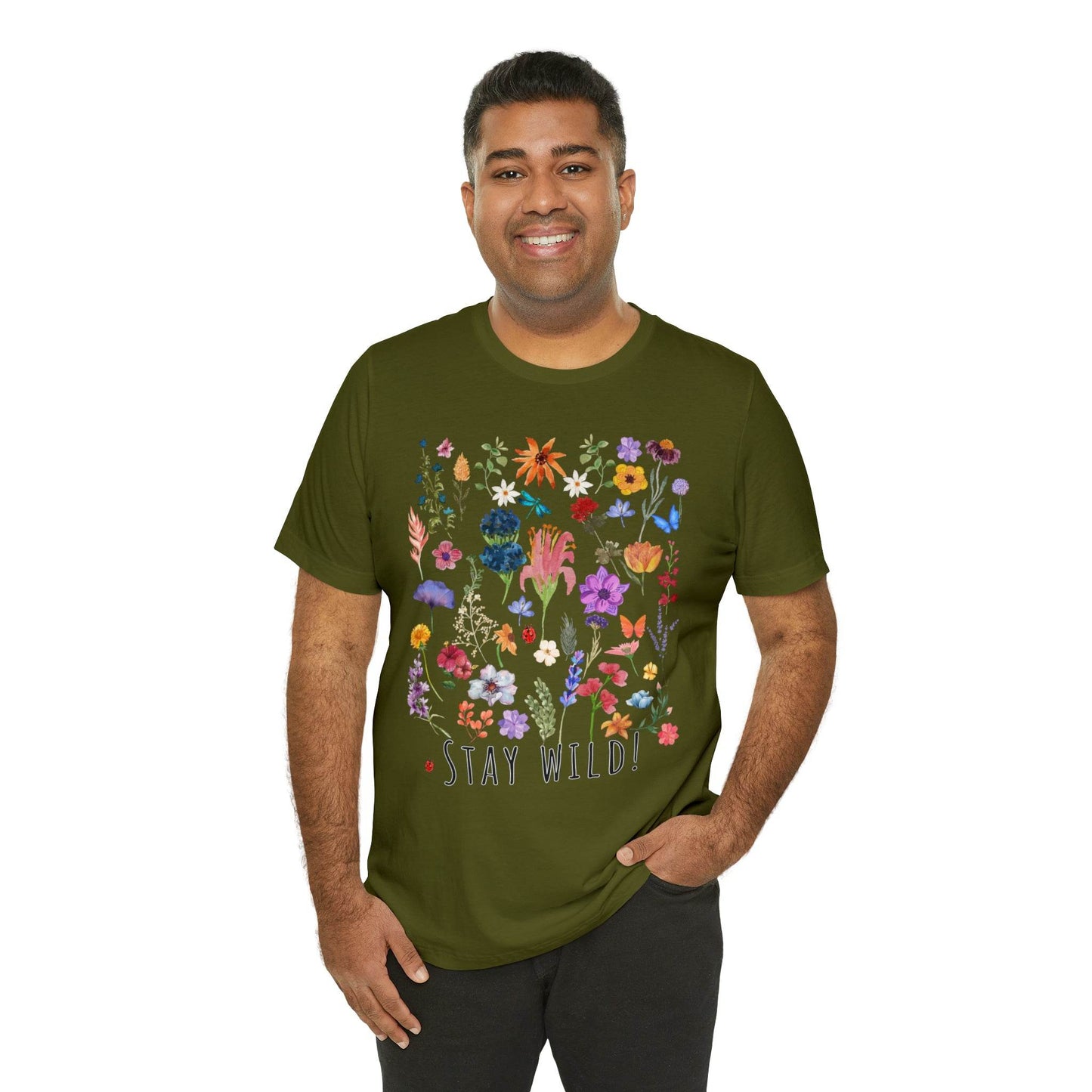 Wildflower Tshirt, Stay Wild Flowers Shirt, Floral Tshirt, Flower Shirt, Gift for Women, Ladies Shirts, Best Friend Gift, Plant Mom shirt - Giftsmojo