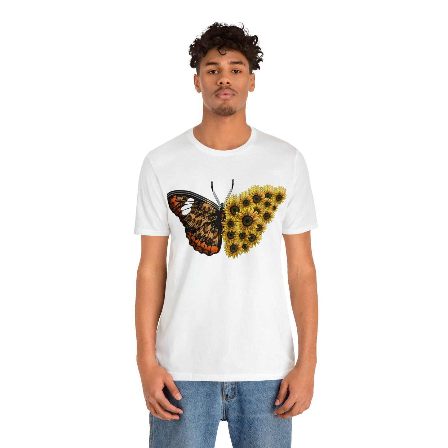 Butterfly Shirt, Sunflower Shirt, Insect Shirt Nature love T shirtFloral Tee Shirt, Flower Shirt, Garden Shirt, Womens Fall Summer shirt - Giftsmojo