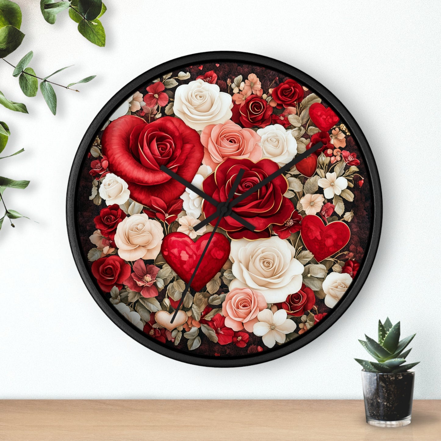 Botanical Home Decor Floral Clock Flower Wall Clock, Nature Lover Gift