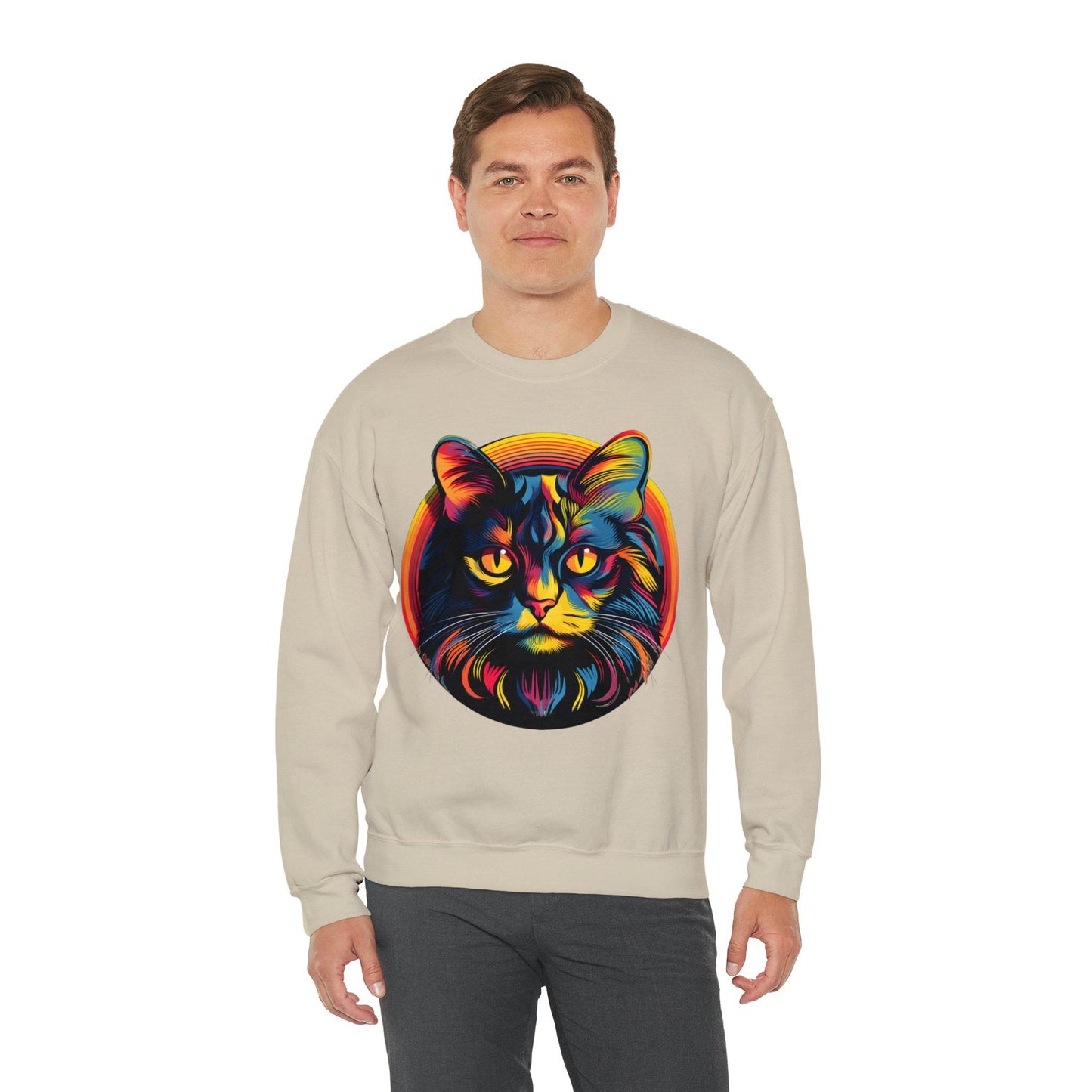 Vintage Cat Lover Sweater Retro Cat Sweatshirt Animal Lover Gift Cat Mom Gift Cat Lover Gift Cat Mom Sweatshirt Cat Crewneck Sweatshirt - Giftsmojo