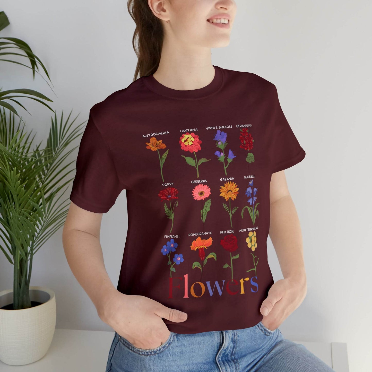 Wildflower Tshirt, Flower Shirt, Types of Flowers Shirt, Floral Tshirt, Gift for Women, Ladies Shirts Best Friend Gift, Plant Mom Nature - Giftsmojo