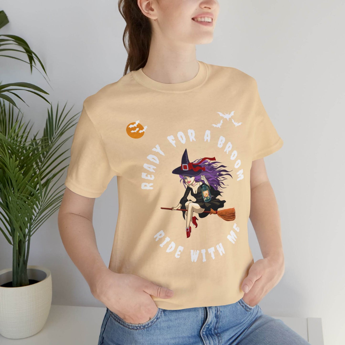Ready for a Broom Ride with Me Halloween shirt, Witch shirt, Halloween tshirt, Halloween outfit, Work Halloween Costume - Giftsmojo