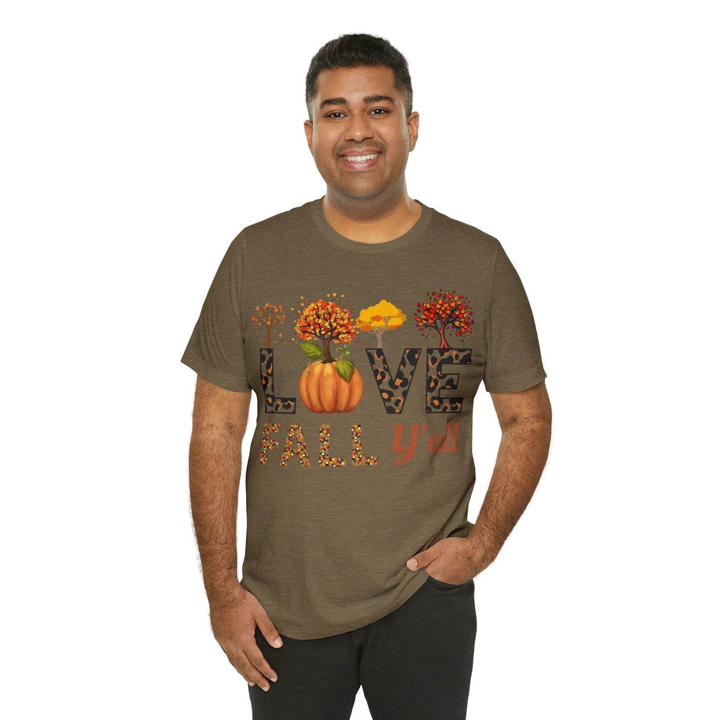 Leopard Print Love Fall Y'all, Fall shirt, Fall lover gift - Giftsmojo