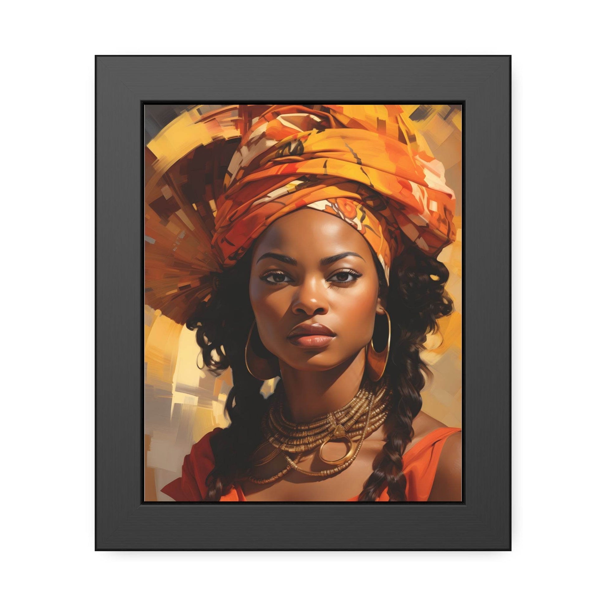 African Woman Framed Paper Posters - Giftsmojo