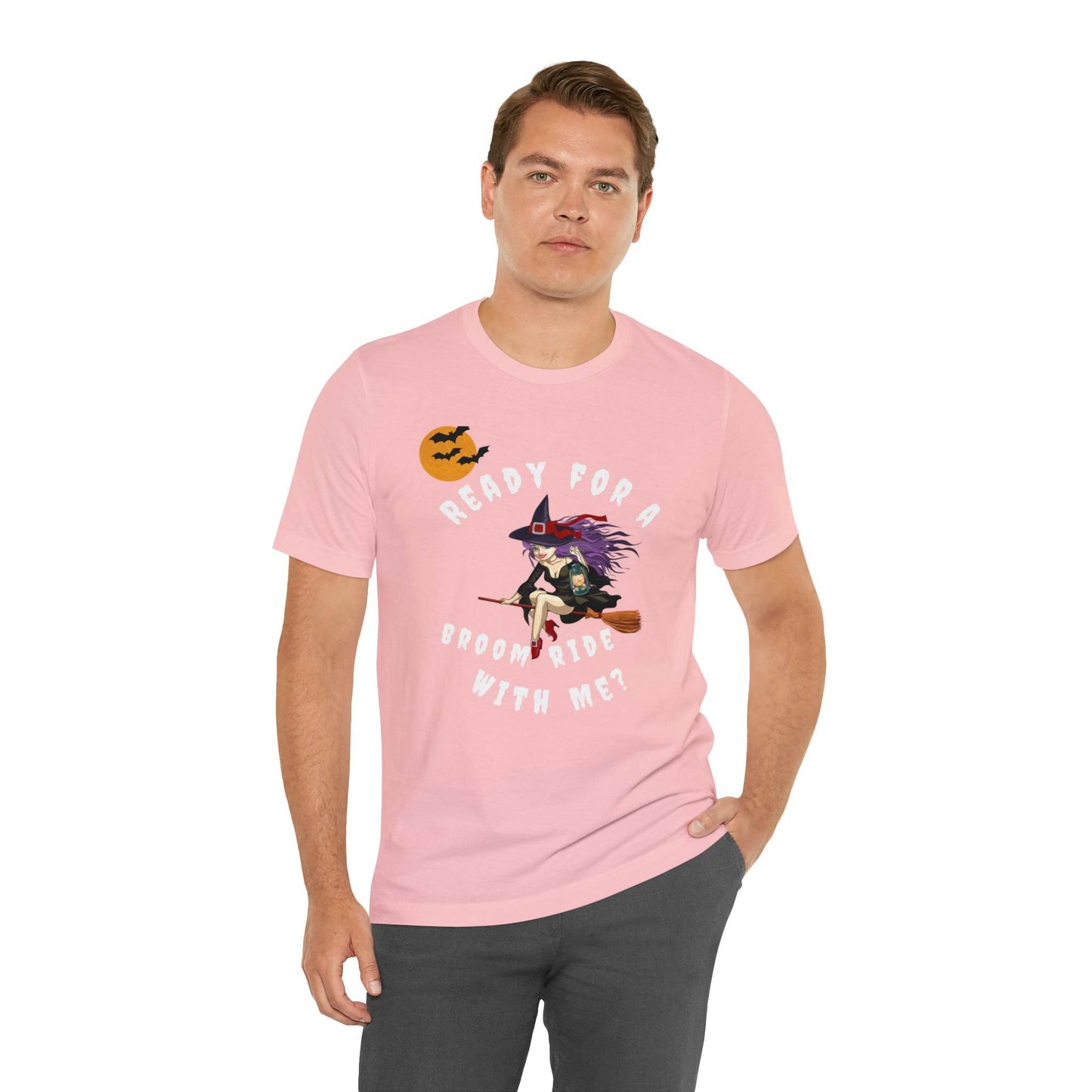 Ready for a Broom Ride with Me Halloween shirt, Witch shirt, Halloween tshirt, Halloween outfit, Work Halloween Costume - Giftsmojo