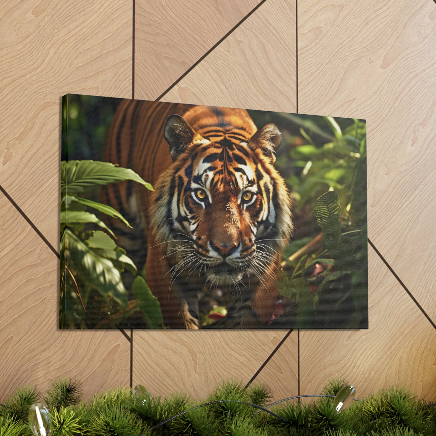 Tiger In Nature Art Canvas Gallery Wraps Tiger Print Large Canvas Art Animal Wall Art minimalist Wall Art Lover Gift