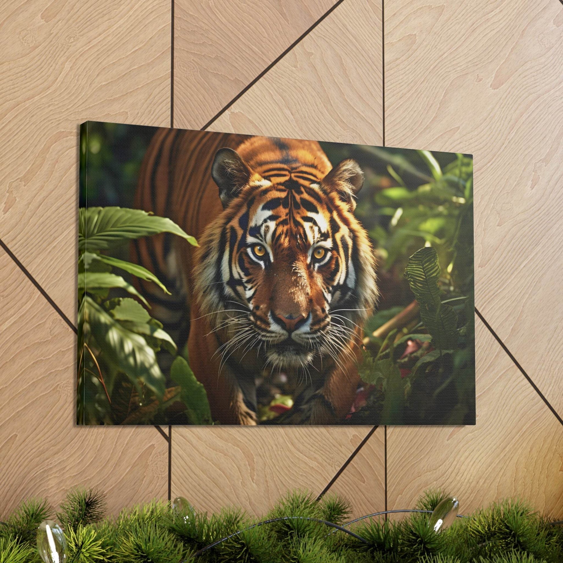 Tiger In Nature Art Canvas Gallery Wraps Tiger Print Large Canvas Art Animal Wall Art minimalist Wall Art Lover Gift - Giftsmojo