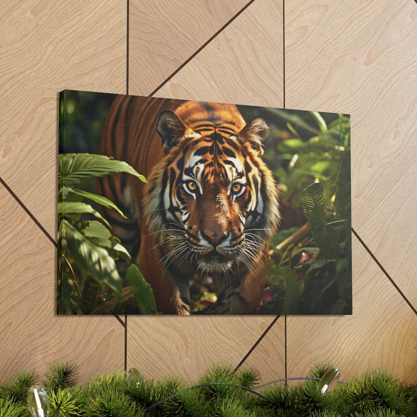 Tiger In Nature Art Canvas Gallery Wraps Tiger Print Large Canvas Art Animal Wall Art minimalist Wall Art Lover Gift - Giftsmojo