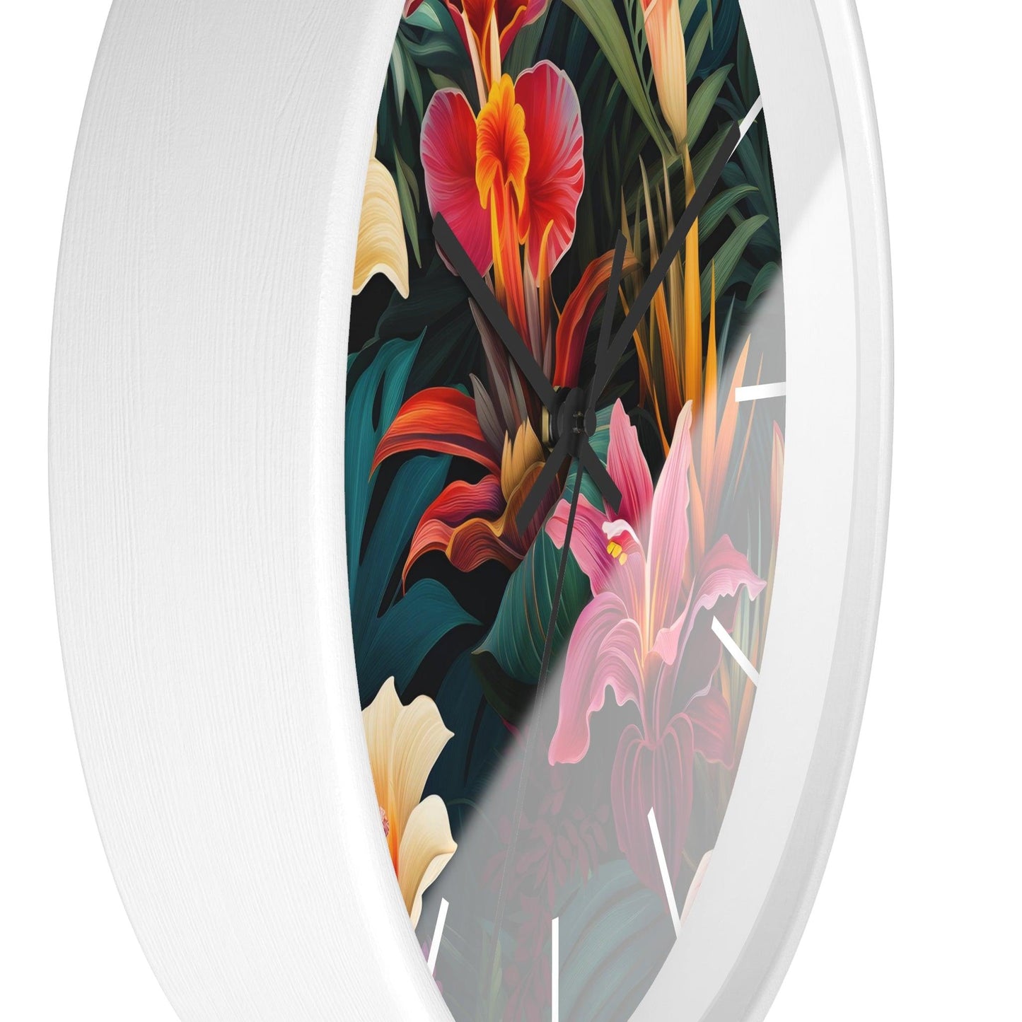 Wild Flower Wall Clock Flower Wall Clocks Home Clock Spring Clock Floral Clock Home Decor