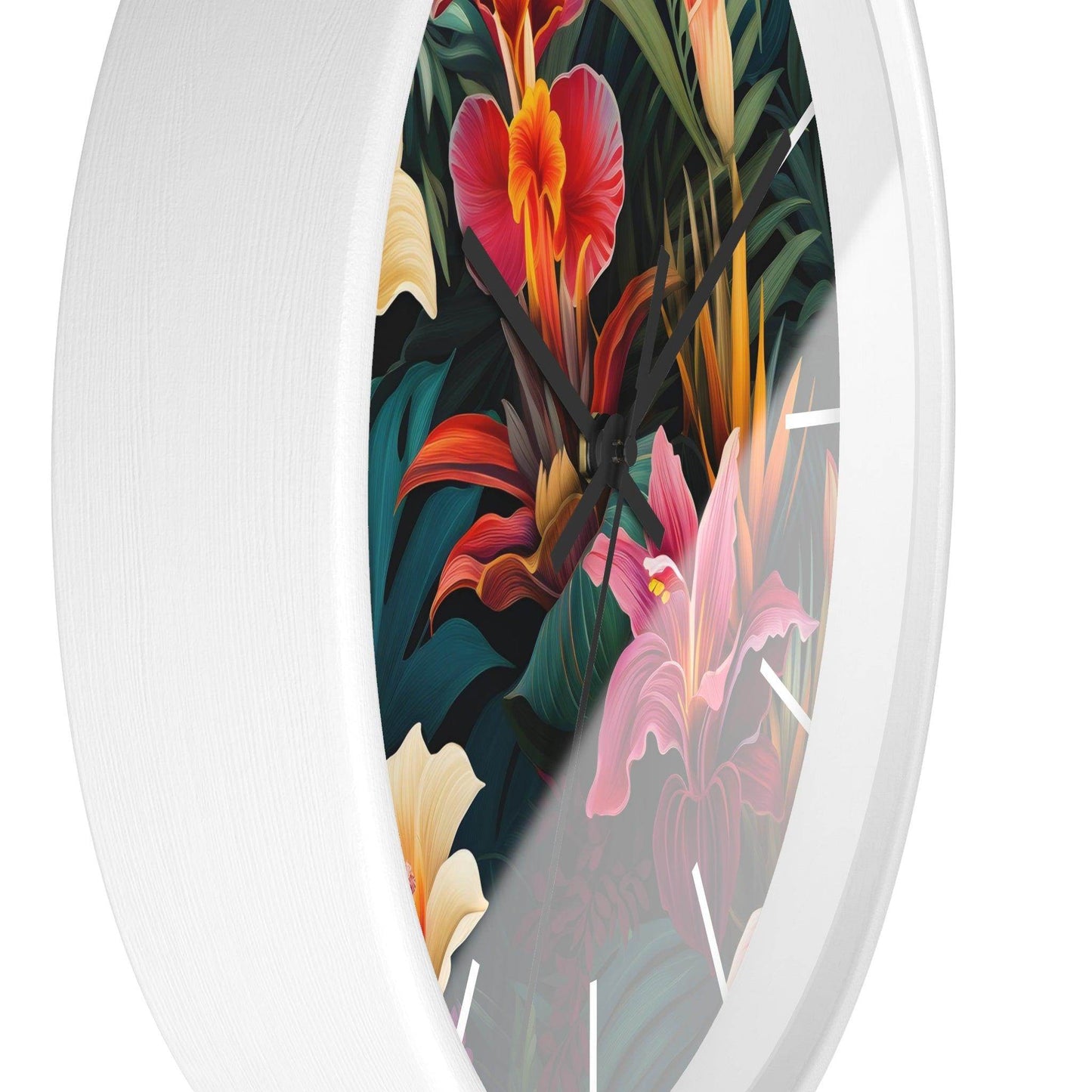 Wild Flower Wall Clock Flower Wall Clocks Home Clock Spring Clock Floral Clock Home Decor - Giftsmojo