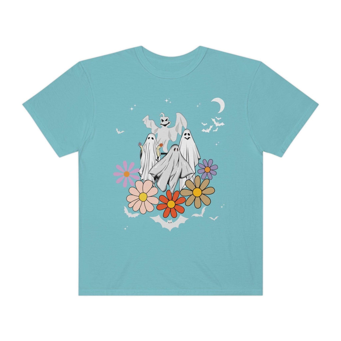 Retro Halloween t-shirt, Vintage Floral Ghost Shirt Halloween Shirt - Giftsmojo