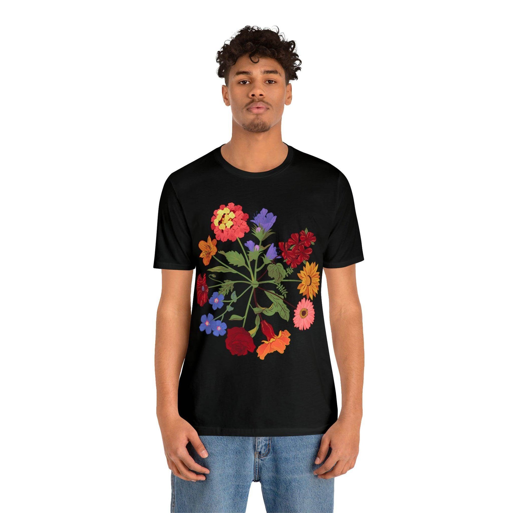 Wildflower Tshirt, Flower Shirt, Types of Flowers Shirt, Floral Tshirt, Gift for Women, Ladies Shirts Best Friend Gift, Plant Mom Nature Tee - Giftsmojo