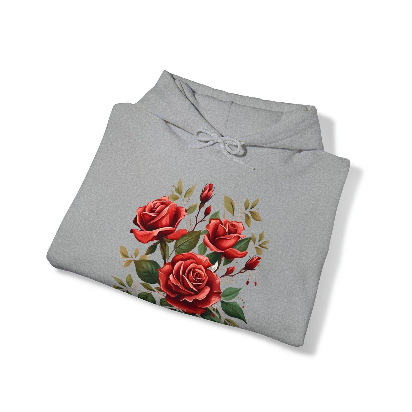 Christmas Flower Hooded Sweatshirt Christmas Flower Sweatshirt Christmas Sweater Christmas Pullover Christmas Flower Shirt - Giftsmojo