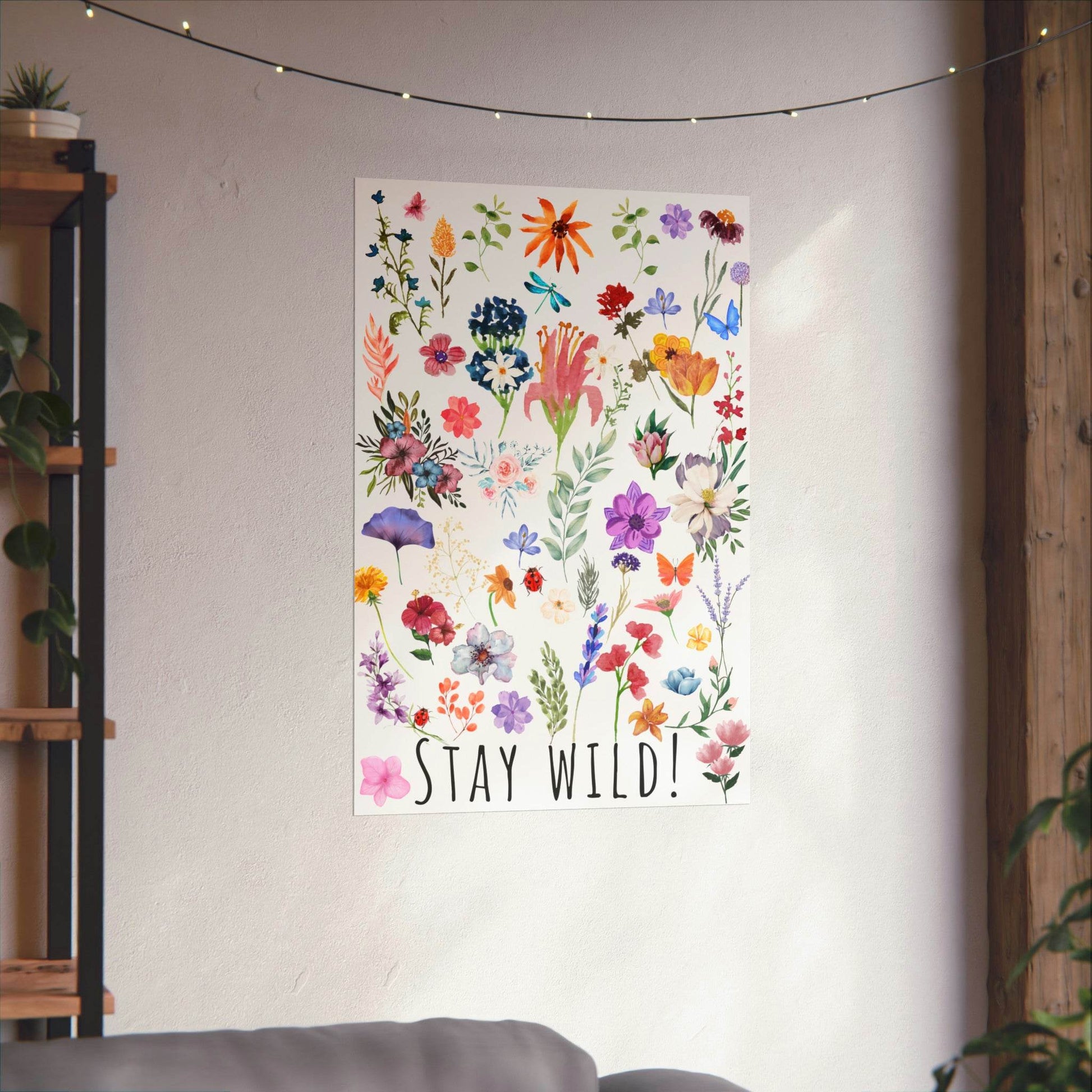 Wildflowers Watercolor Vertical Poster - Giftsmojo