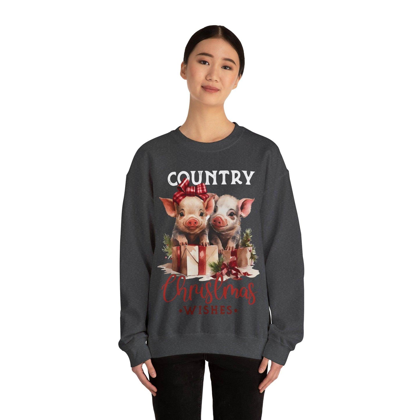 Farm Country Christmas Sweatshirt Christmas in The Barn Sweatshirt Christmas Farm Sweatshirt Christmas Sweater Trendy Christmas Shirt Farmers - Giftsmojo