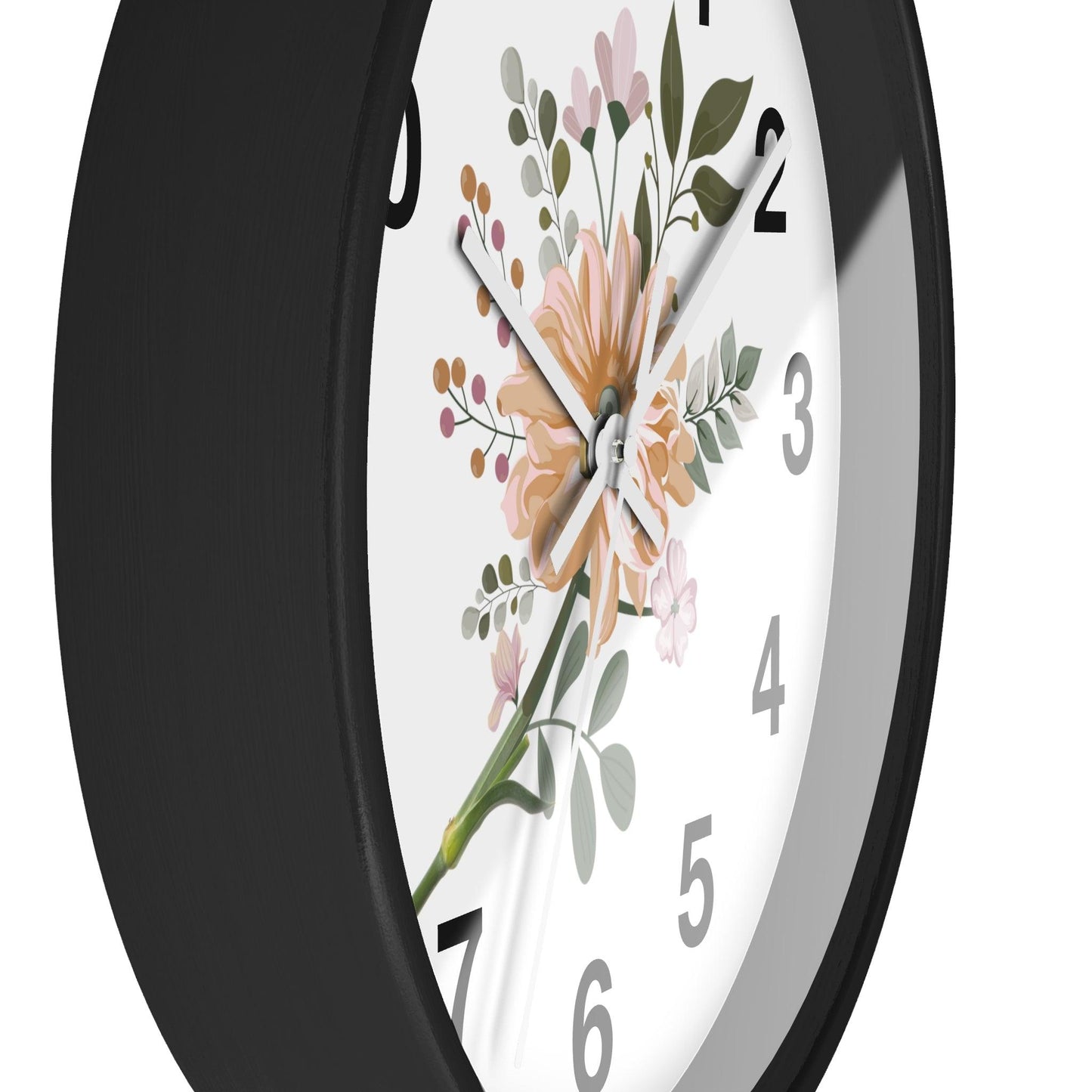 Flower Wall Clock Floral Wall Clock Home Decor Gift House Warming Gift - Mom Gift Unique Gift Farmhouse Clocks For Wall Living Room Bedroom