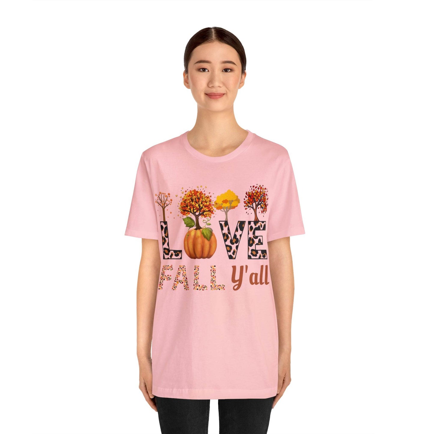 Leopard Print Love Fall Y'all, Fall shirt, Fall lover gift - Giftsmojo