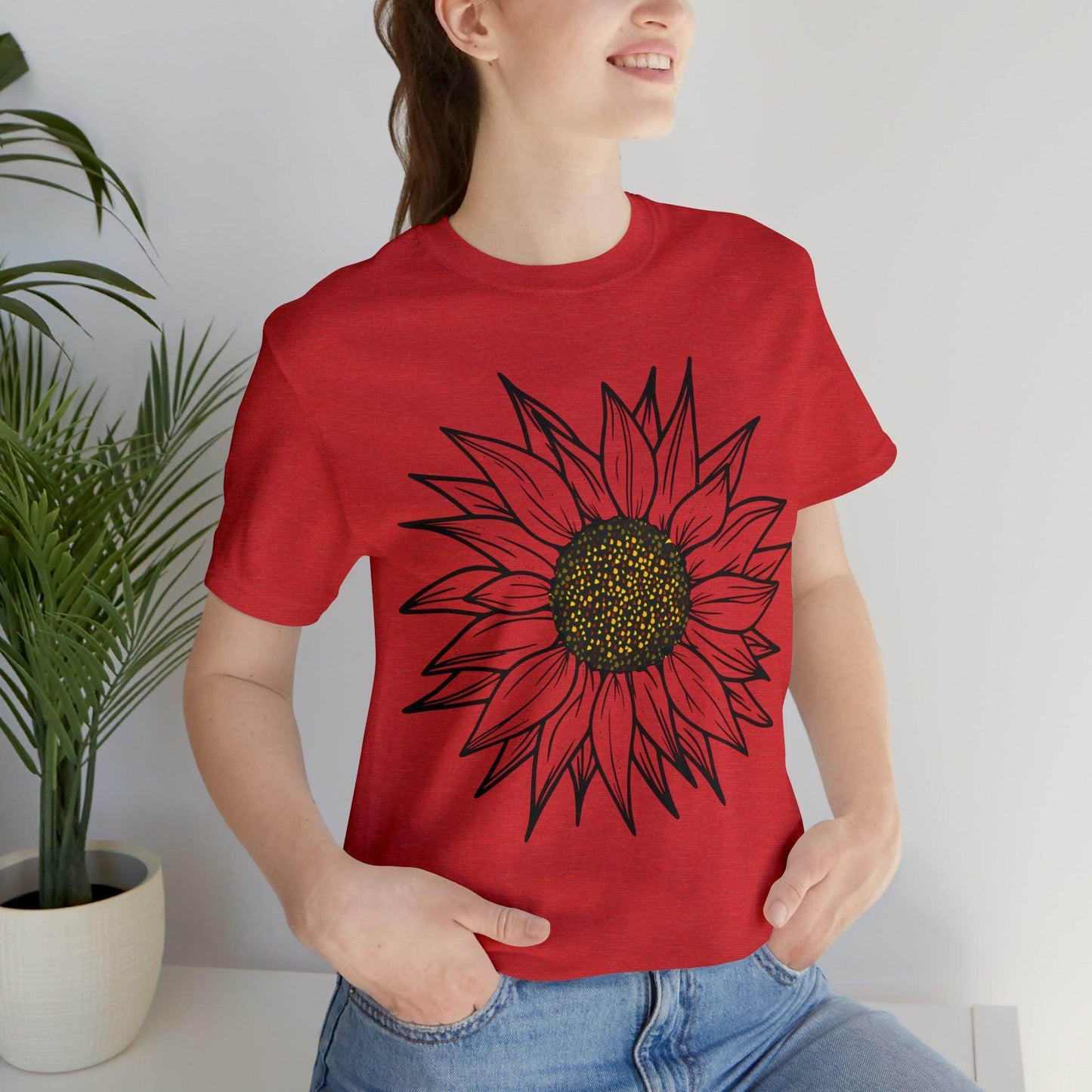 Sunflower Shirt, Floral Tee Shirt, Flower Shirt, Garden Shirt, Womens Fall Summer Shirt Sunshine Tee, Gift for Gardener, Nature love shirt - Giftsmojo