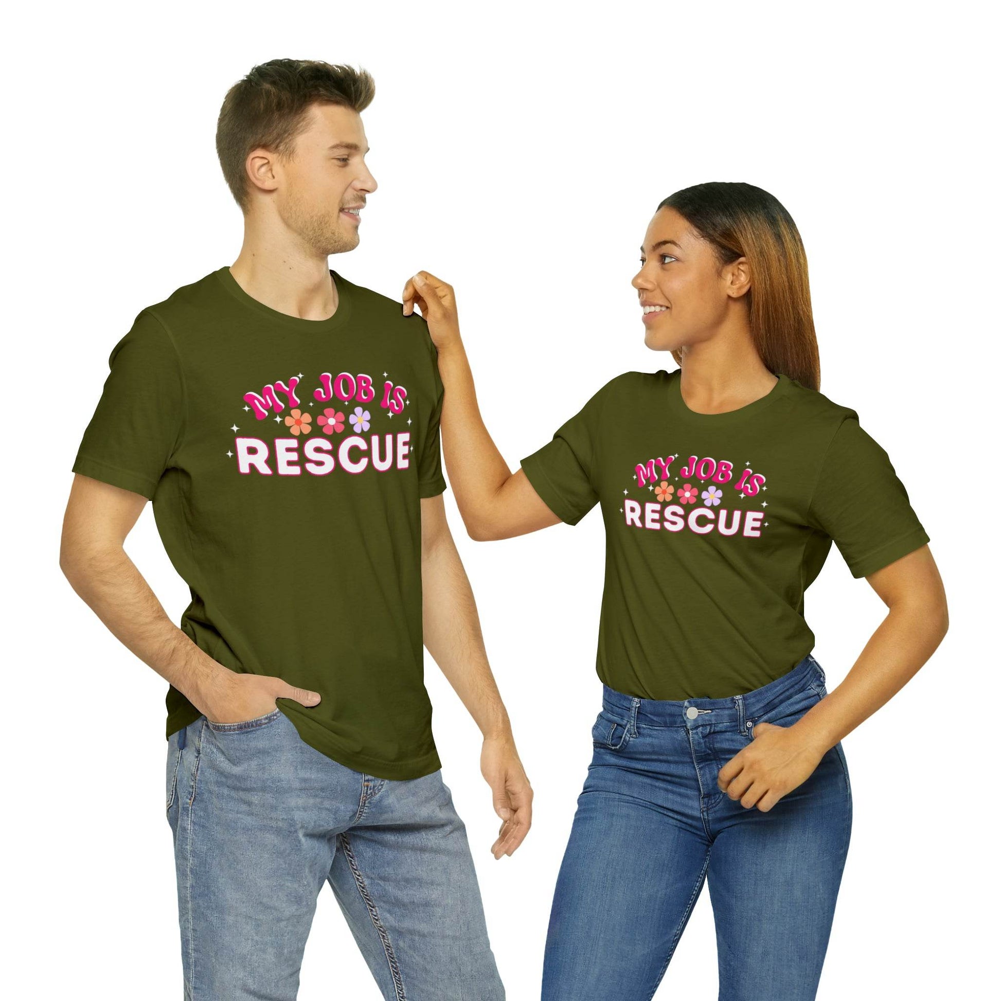 My Job is Rescue Shirt Firefighter Shirt Coast Guard Shirt Paramedic, Lifeguard, - Giftsmojo