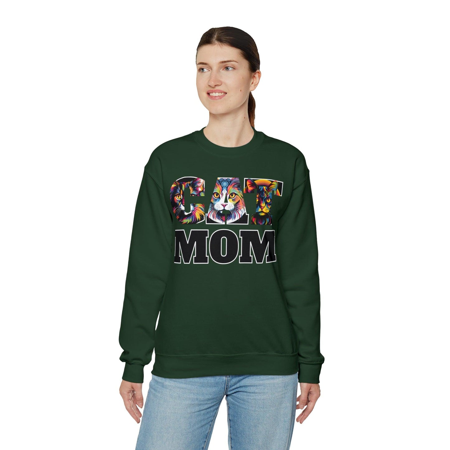 Cat Mom Sweatshirt Cat Sweatshirt Cat Crewneck Sweatshirt Cat Mom Gift Cat Lover Gift Cat Mama Shirt Cat Lover Sweater Animal Lover Gift